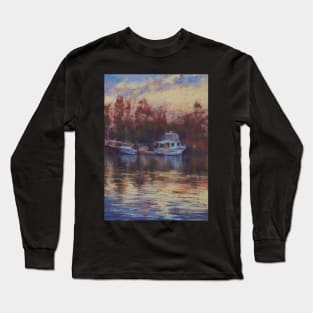 North Haven boats at sunset Long Sleeve T-Shirt